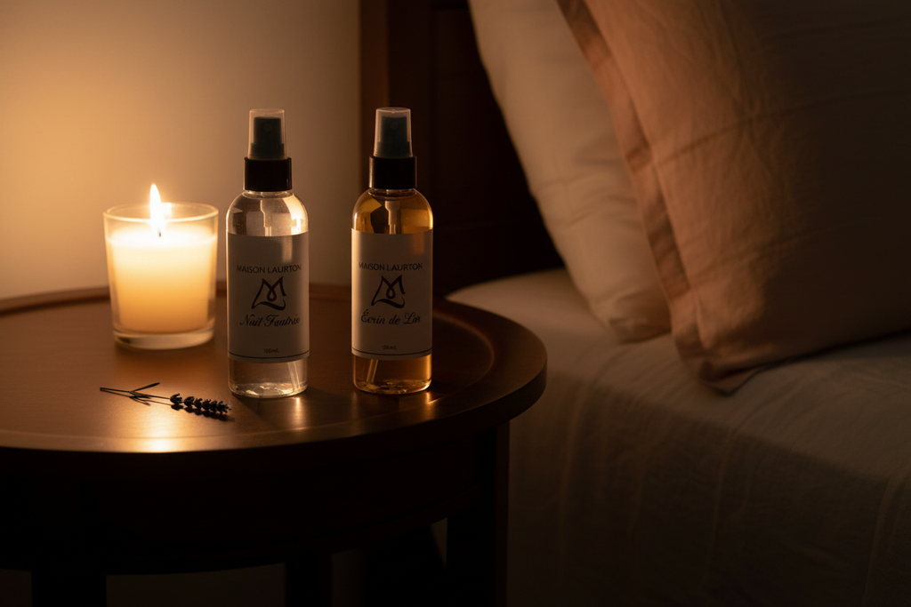 Duo Nuit Feutrée et Écrin de Lin - ambiance nuit